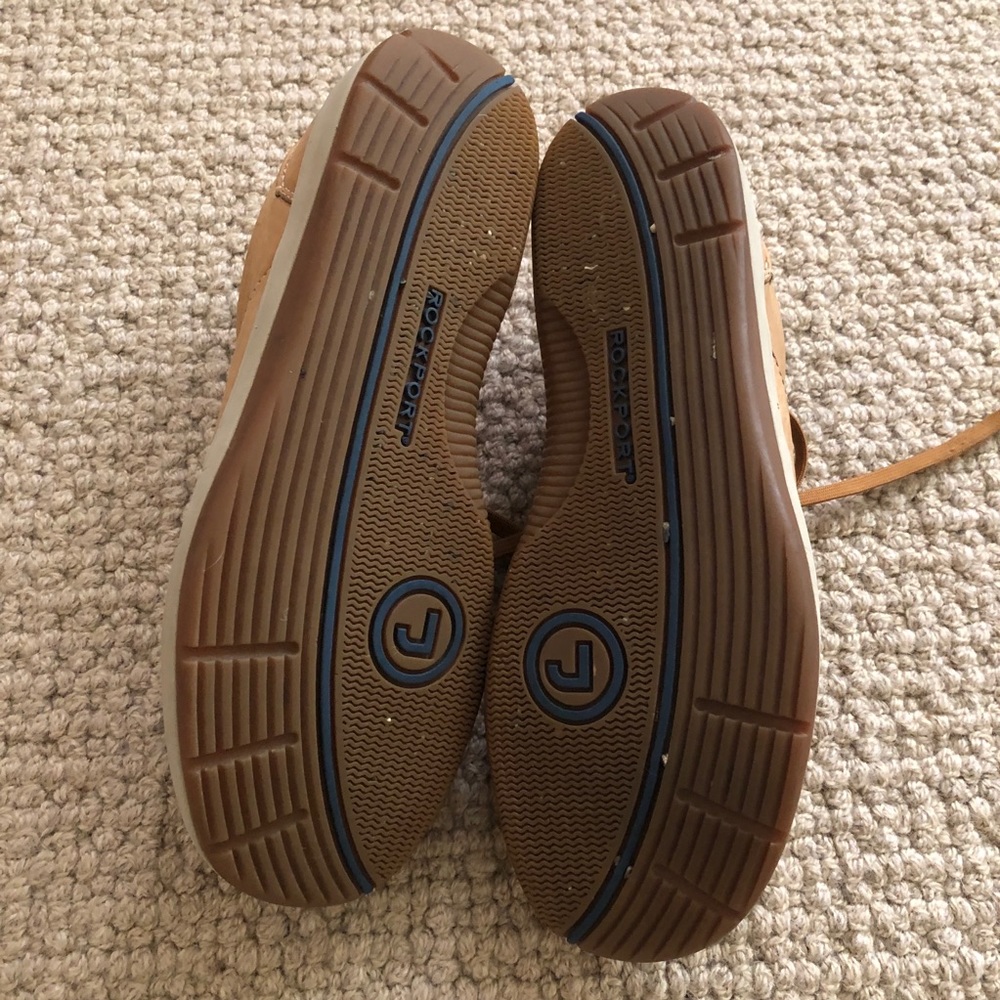 Rockport Men’s 8 WIDE tan lace up casual shoes leather comfort - Picture 11 of 12